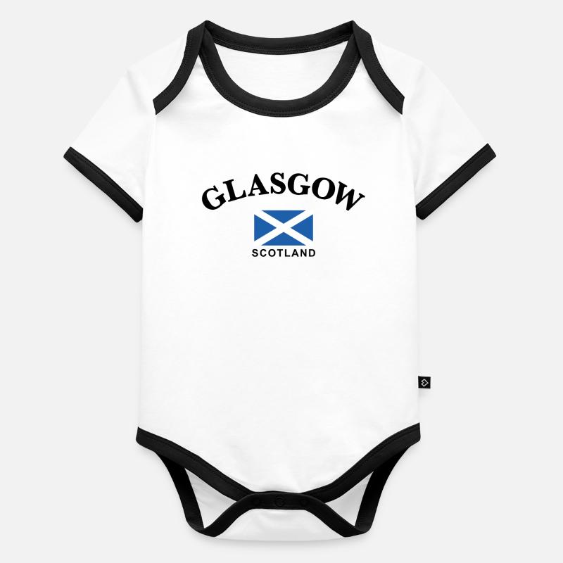 Glasgow, Écosse Body Bébé bio contrasté manches courtes