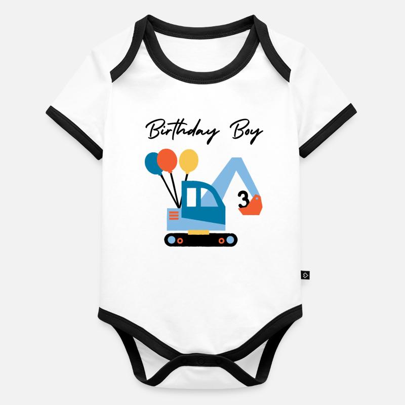 Floating construction site dream Organic Baby Contrasting Bodysuit