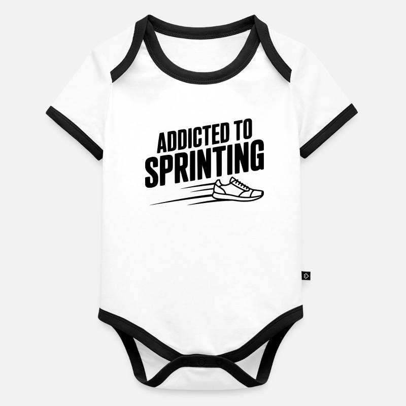 Sprintsüchtig Baby Bio-Kurzarm-Kontrastbody