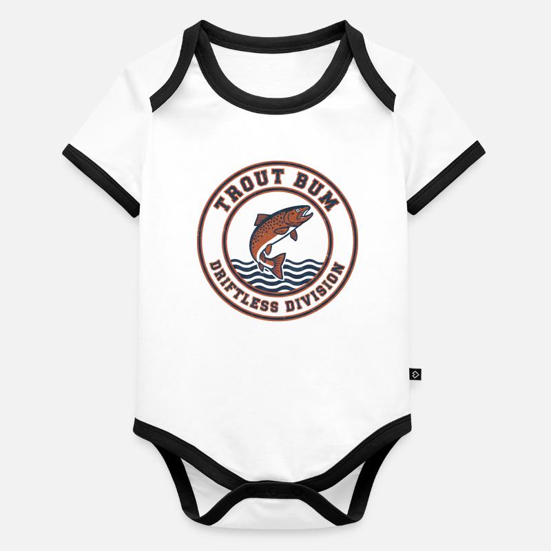 Trout Bum Driftless Division Body Bébé bio contrasté manches courtes