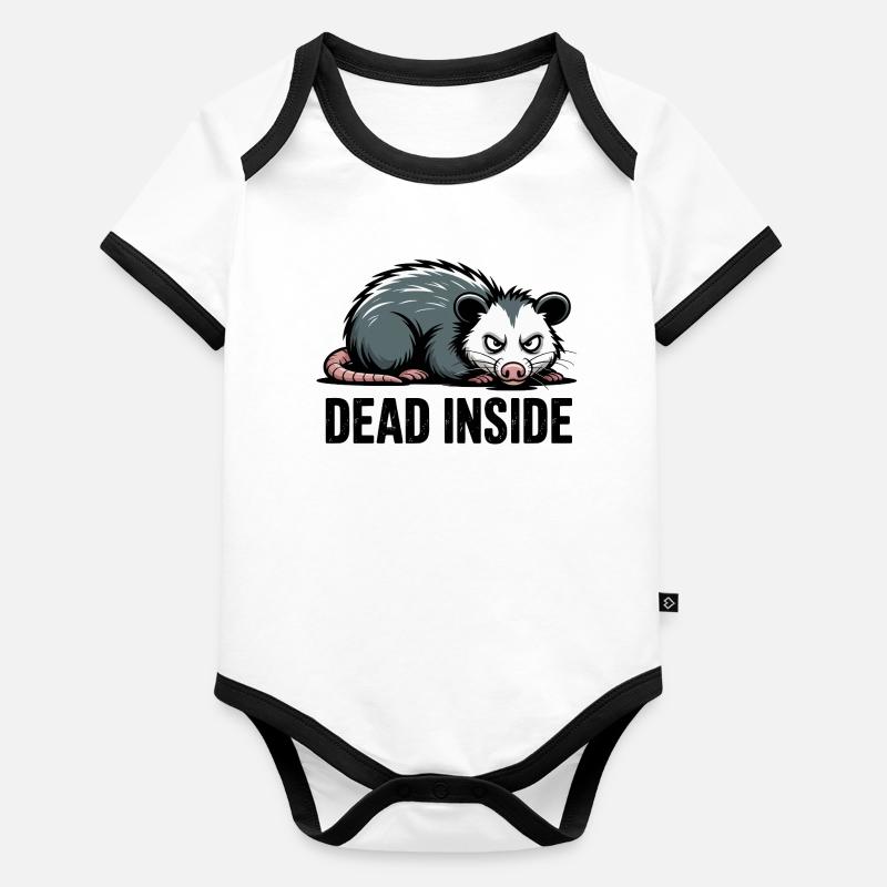Illustration de mascotte Badger Féroce Body Bébé bio contrasté manches courtes