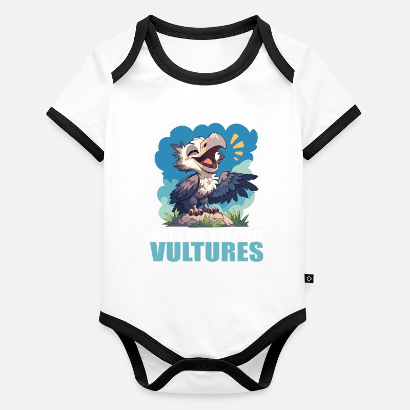 Vautour Body Bébé bio contrasté manches courtes