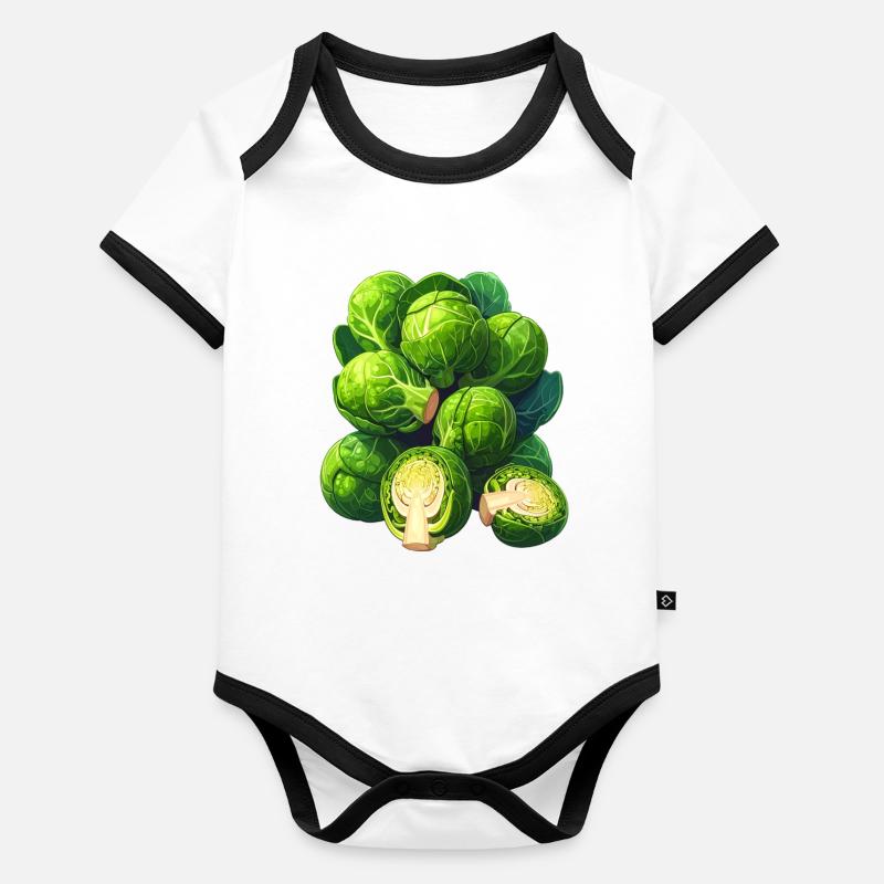 Brussels sprouts Organic Baby Contrasting Bodysuit