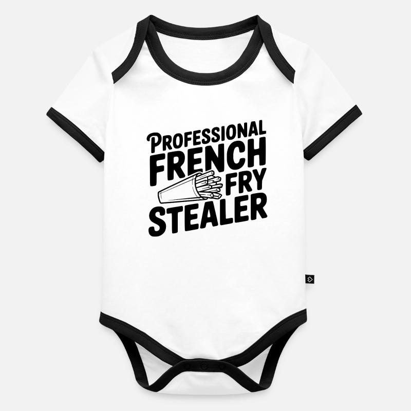 Professioneller Pommes-Dieb Baby Bio-Kurzarm-Kontrastbody