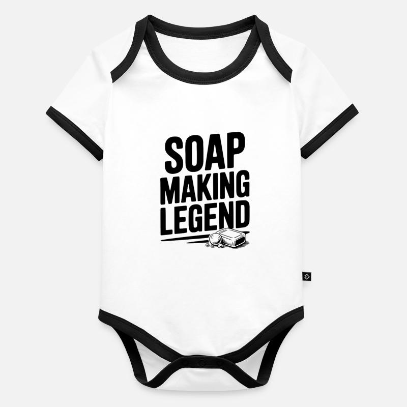 Légende de la fabrication de savon Body Bébé bio contrasté manches courtes