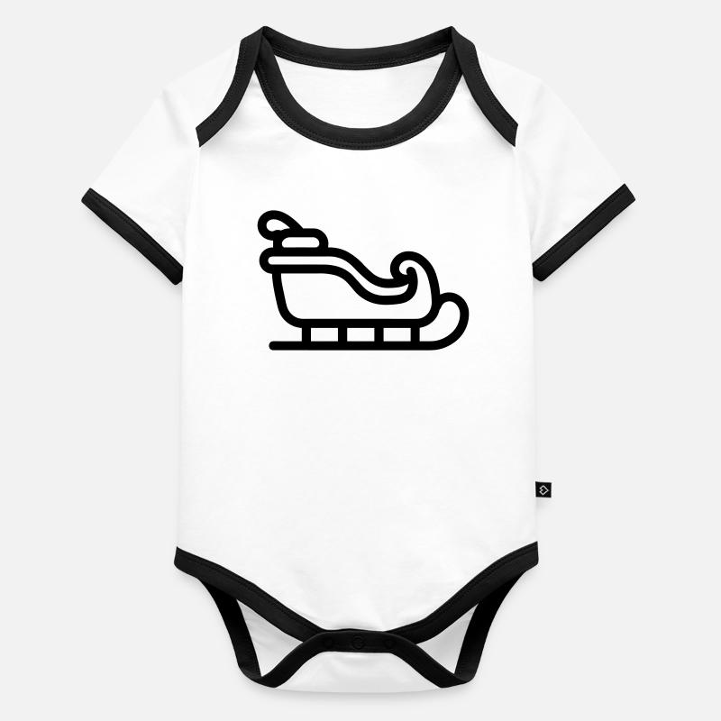 Santa's Schlitten Baby Bio-Kurzarm-Kontrastbody