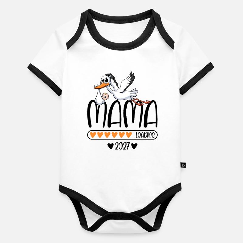 Mama 2027 loading Baby Bio-Kurzarm-Kontrastbody