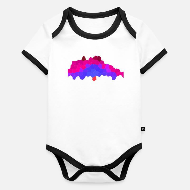 Berry Neon Horizon Organic Baby Contrasting Bodysuit