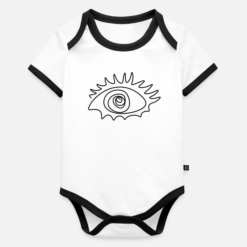 Conception abstraite des yeux Body Bébé bio contrasté manches courtes