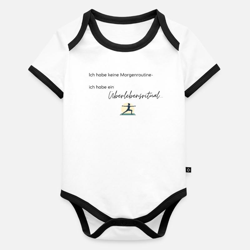 LIEBEVOLL Morgenroutine Yoga Baby Bio-Kurzarm-Kontrastbody