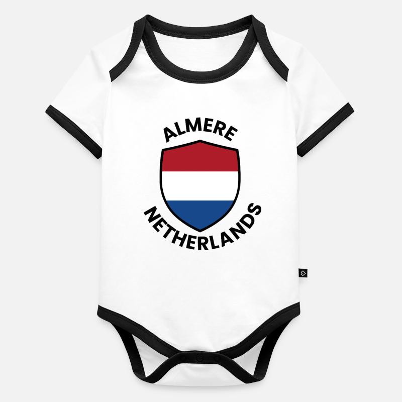 Almere Shield, Niederlande Baby Bio-Kurzarm-Kontrastbody