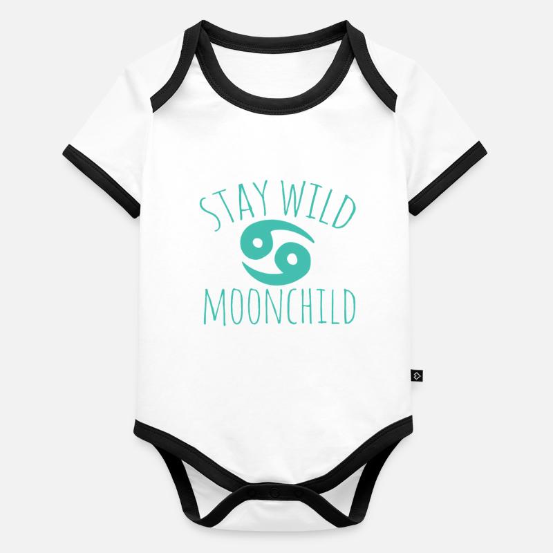 Stay Wild Moonchild Organic Baby Contrasting Bodysuit