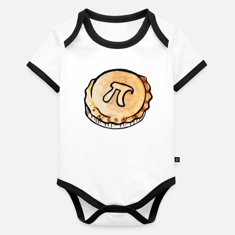 Pi Pie Grafik-Tee Baby Bio-Kurzarm-Kontrastbody