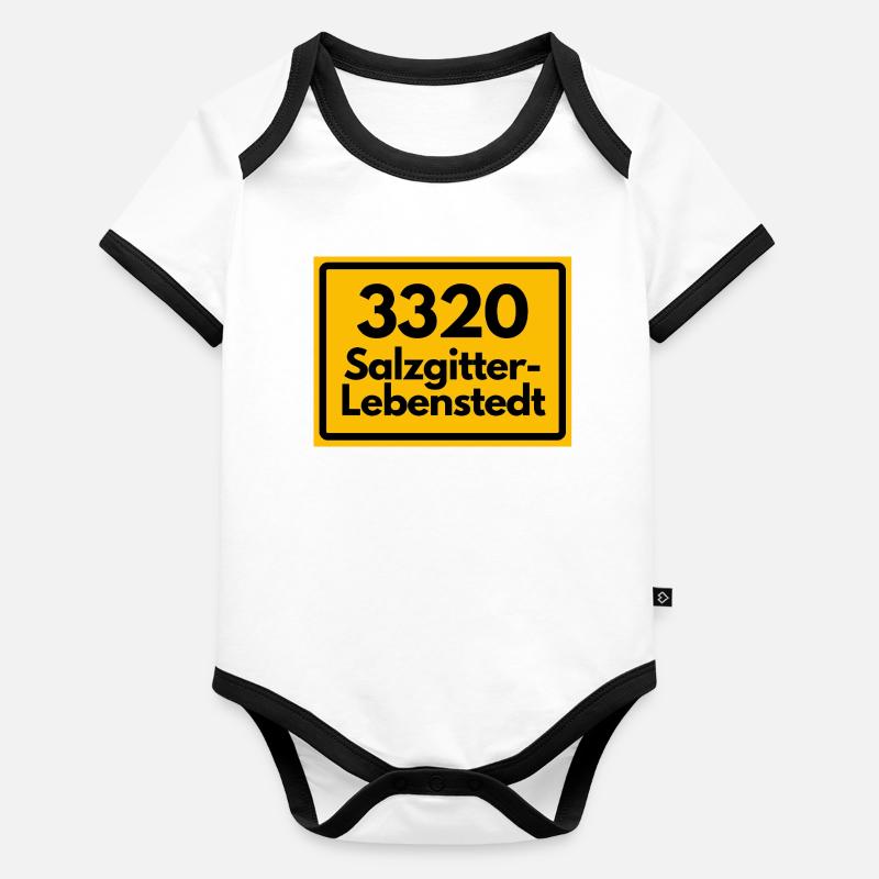 ANCIEN CODE POSTAL RETRO 3320 SALZGITTER Body Bébé bio contrasté manches courtes