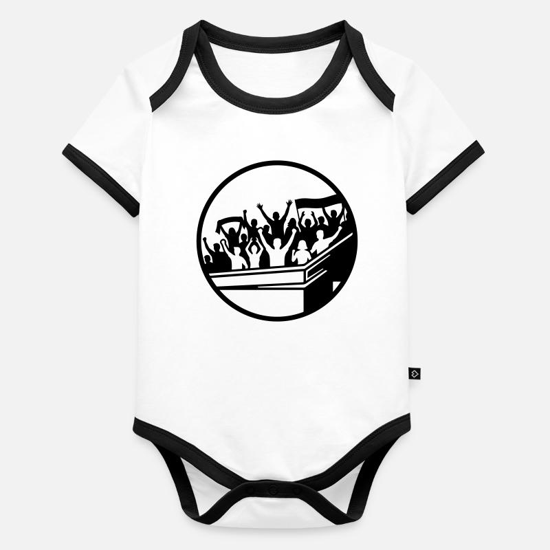 Fans Stadium Silhouette Organic Baby Contrasting Bodysuit