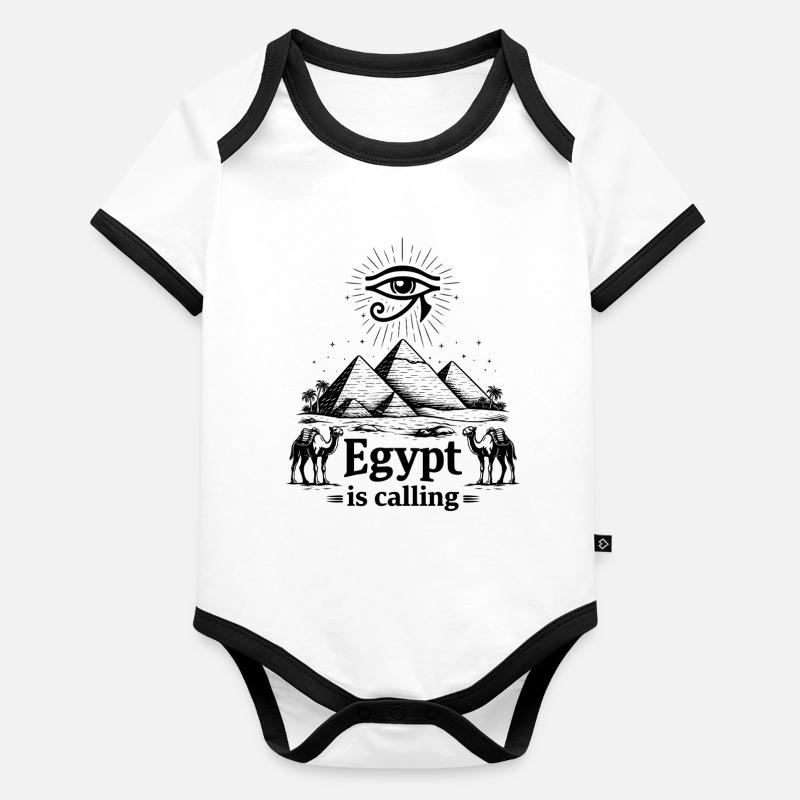 Egypt is calling Pharaoh Egypt Holidays Organic Baby Contrasting Bodysuit