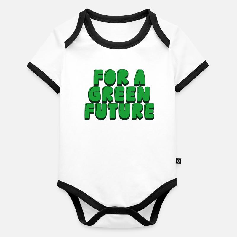 Pour un avenir vert Body Bébé bio contrasté manches courtes