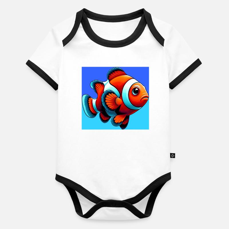 Clownfisch Baby Bio-Kurzarm-Kontrastbody