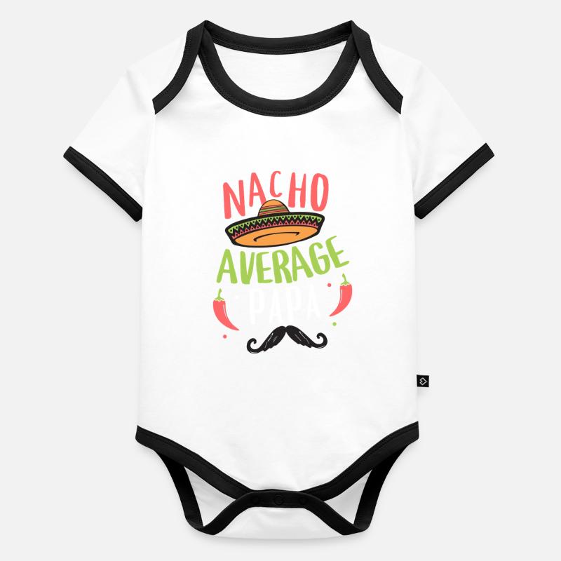 Nacho Papa Moyen Body Bébé bio contrasté manches courtes