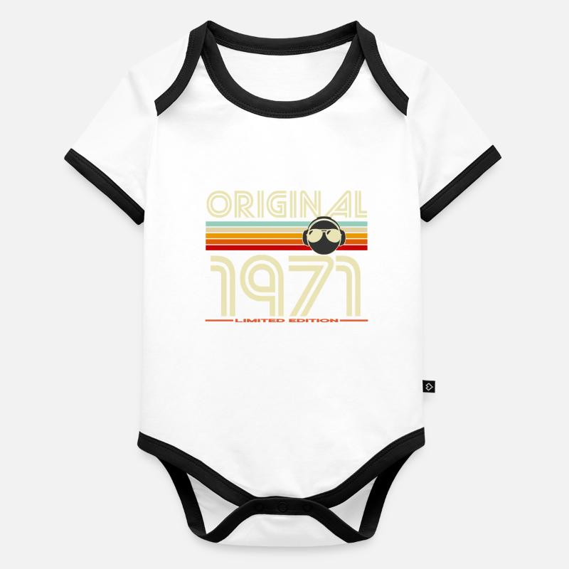 Original 1971 Edition Retro Organic Baby Contrasting Bodysuit