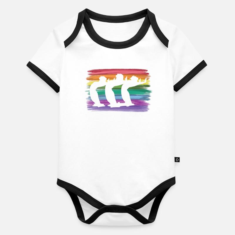 Artistic Swim Team Synchronschwimmen Baby Bio-Kurzarm-Kontrastbody
