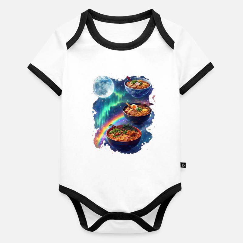Bowls de Ramen Galactiques Body Bébé bio contrasté manches courtes