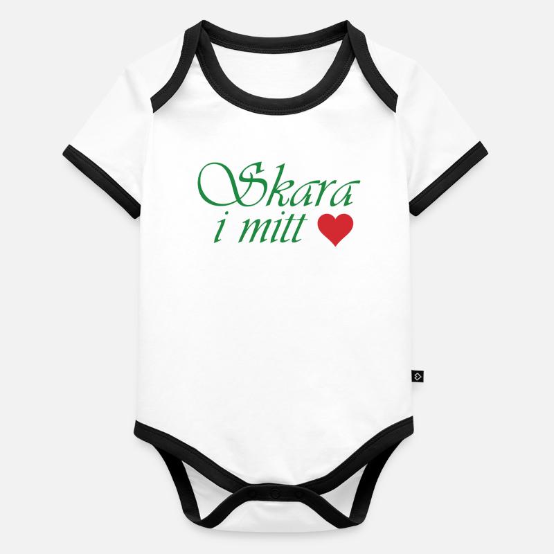 Crowd in my heart Organic Baby Contrasting Bodysuit