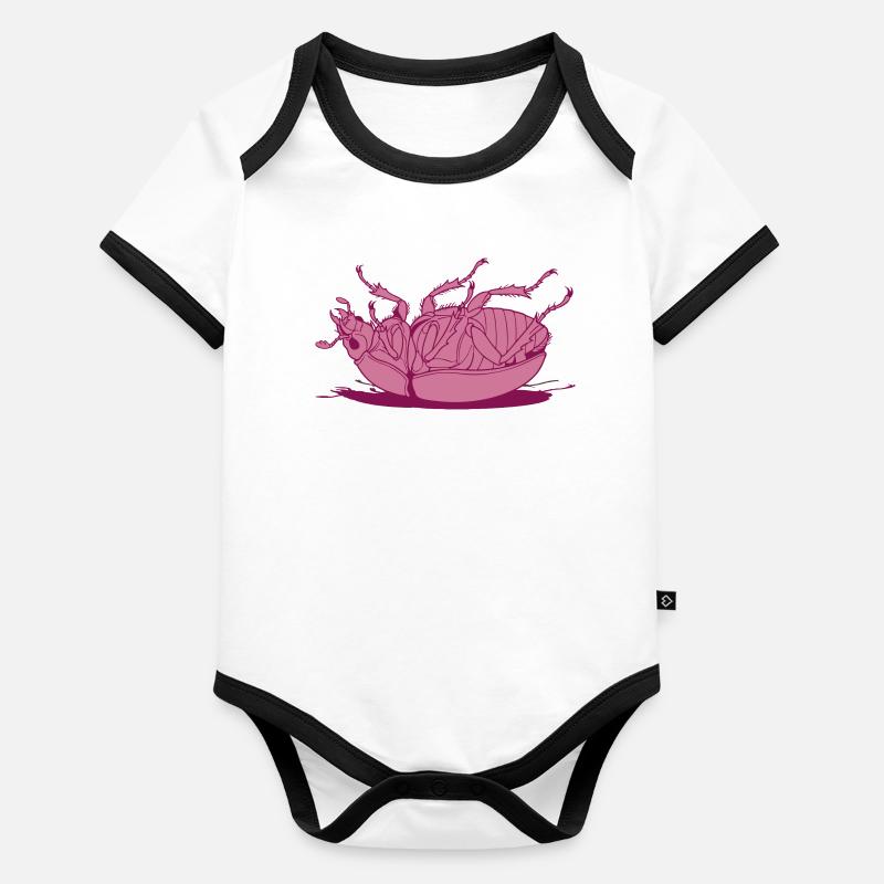Tipped-over cockroach Organic Baby Contrasting Bodysuit