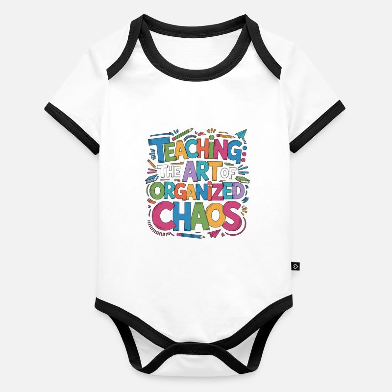 Elementary Teacher Teaching The Art Of Education Organic Baby Contrasting Bodysuit