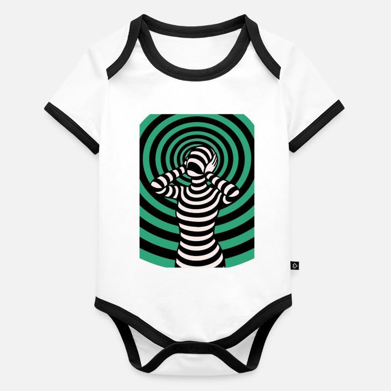 Hypnos, hallucination Organic Baby Contrasting Bodysuit