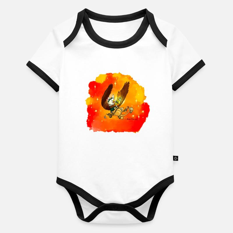 Stern-Sucher Greif Baby Bio-Kurzarm-Kontrastbody