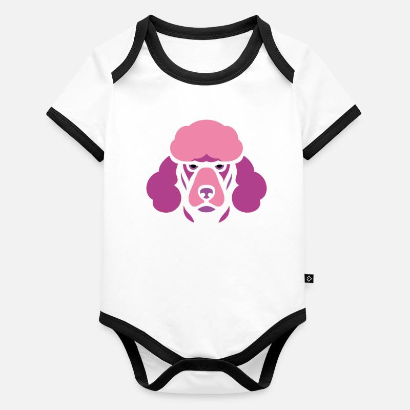Strauß mit Sonnenbrille, Nandu, Emu Baby Bio-Kurzarm-Kontrastbody