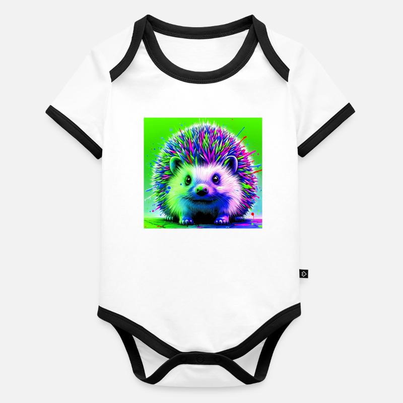 hedgehog Organic Baby Contrasting Bodysuit