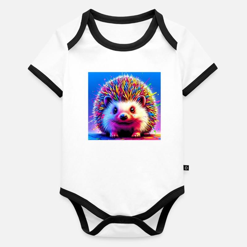 hedgehog Organic Baby Contrasting Bodysuit