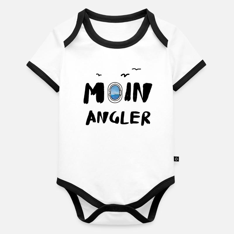 moin angler  Baby Bio-Kurzarm-Kontrastbody