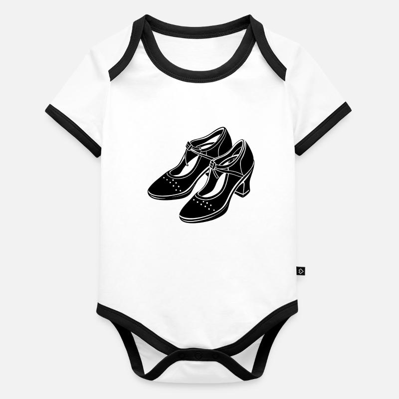 Dance shoes Organic Baby Contrasting Bodysuit