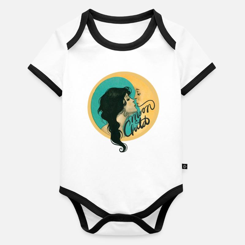 Étreinte au clair de lune Body Bébé bio contrasté manches courtes