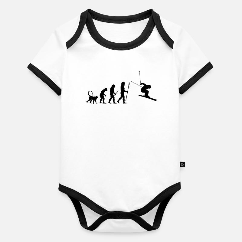 Évolution du skieur Body Bébé bio contrasté manches courtes