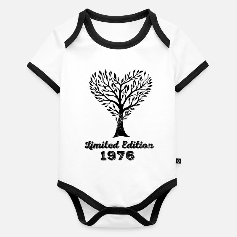 Vintage 1976 Baby Bio-Kurzarm-Kontrastbody
