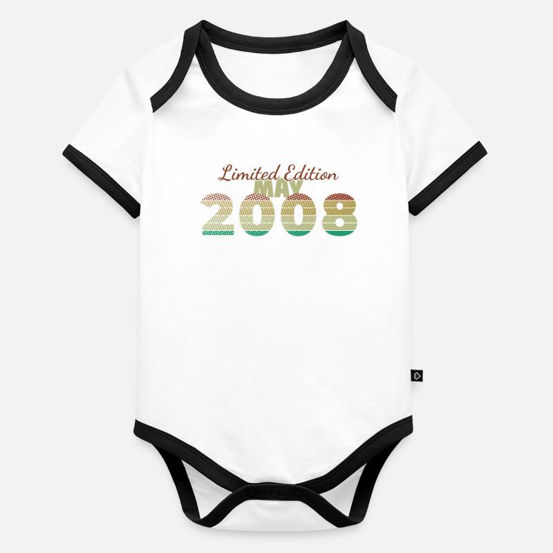 18e anniversaire Édition Limitée (SCR) 05/2008 Body Bébé bio contrasté manches courtes