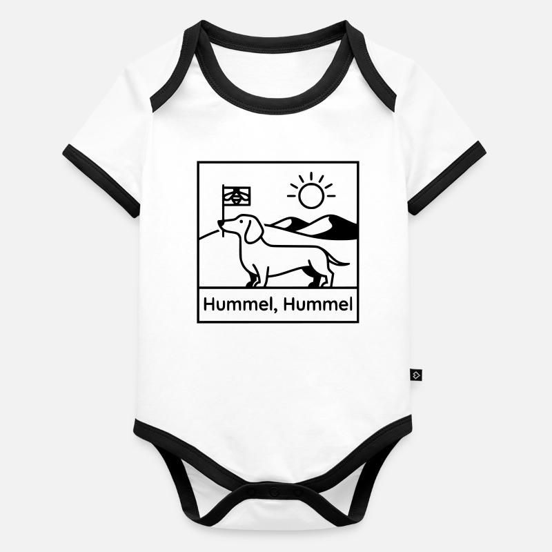 dackel hummel hummel Baby Bio-Kurzarm-Kontrastbody