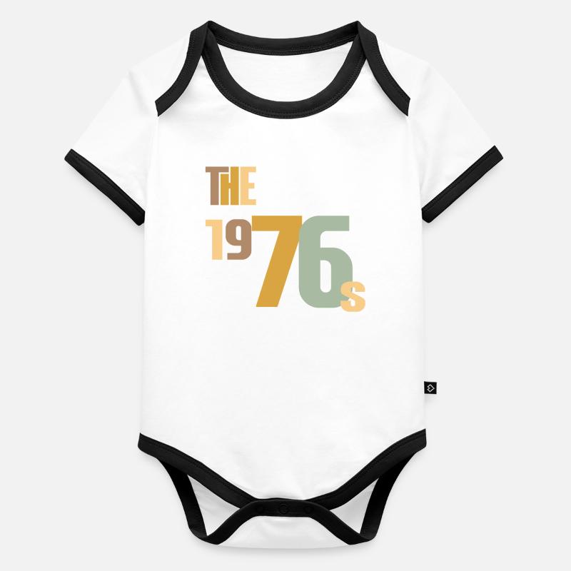 Geschenkidee zum 50-jährigen Jubiläum 1976 Baby Bio-Kurzarm-Kontrastbody