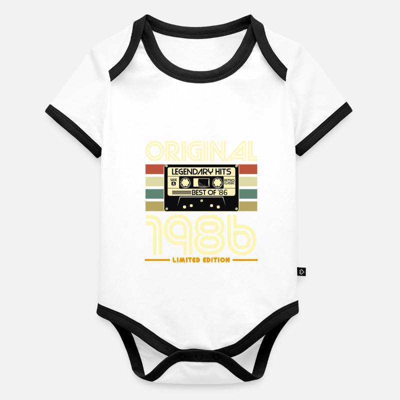 Original 1986: Hits Rétro Limité Body Bébé bio contrasté manches courtes