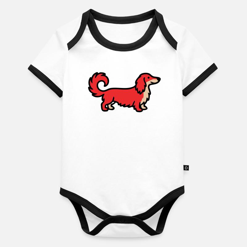 Setter irlandais Retriever Rouge Body Bébé bio contrasté manches courtes