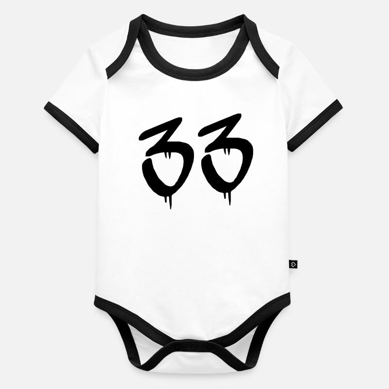 33 Body Bébé bio contrasté manches courtes