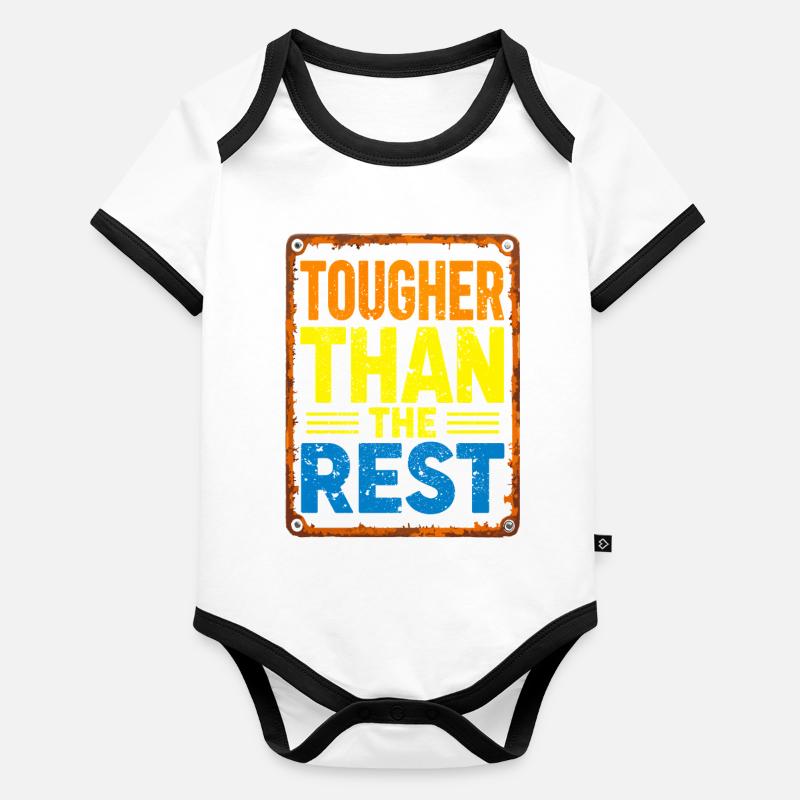 Tougher Than the Rest Typography Body Bébé bio contrasté manches courtes
