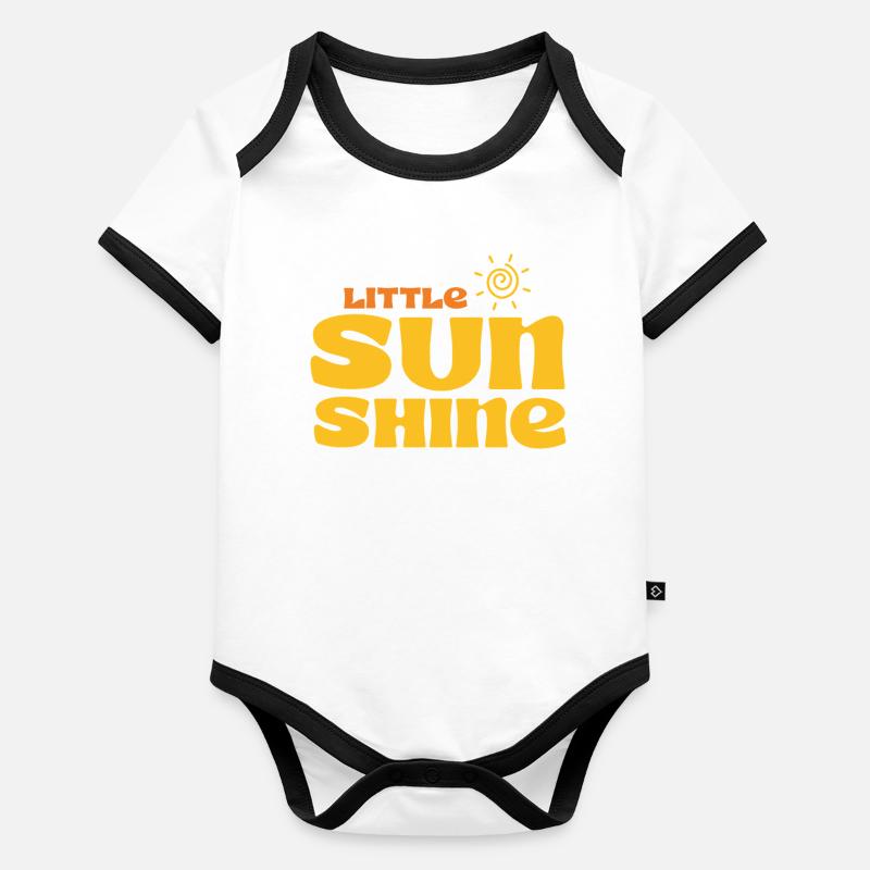 PETIT RAYON DE SOLEIL Body Bébé bio contrasté manches courtes