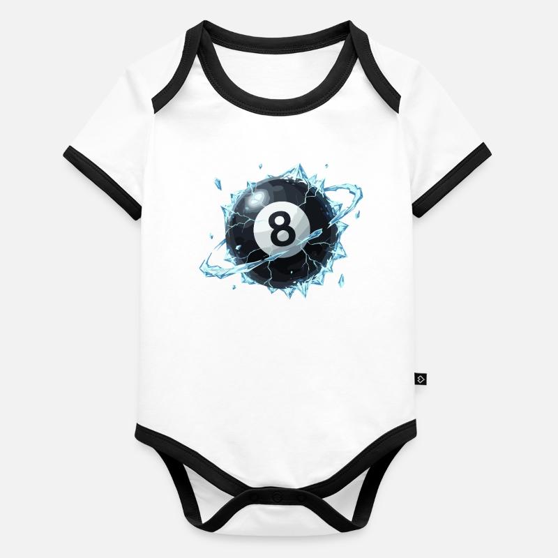 Eisiger 8-Ball Bruch Baby Bio-Kurzarm-Kontrastbody