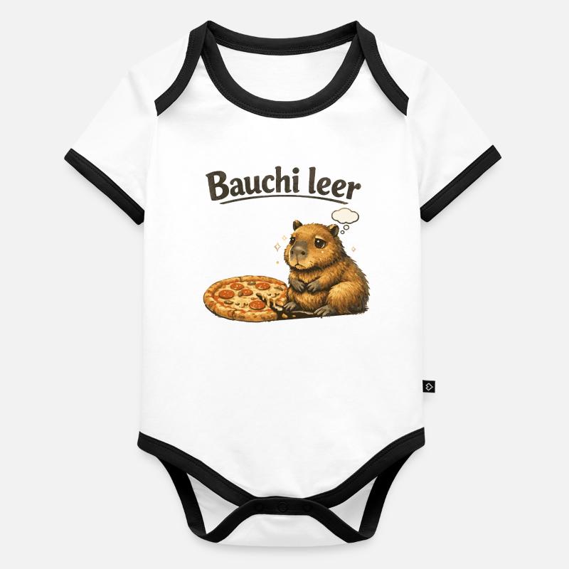 Bauchi vide Body Bébé bio contrasté manches courtes
