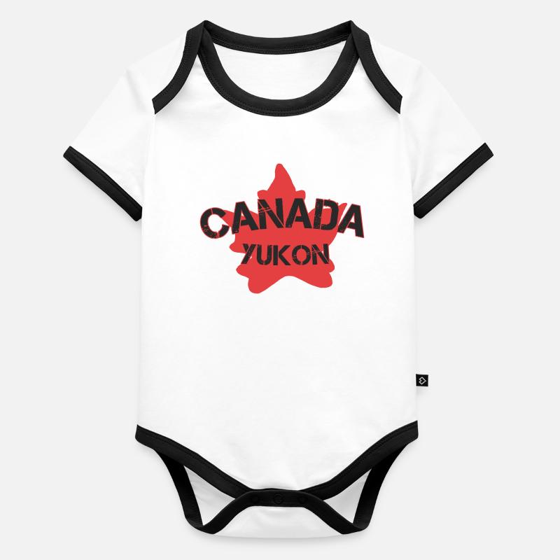 Yukon, Canada Body Bébé bio contrasté manches courtes
